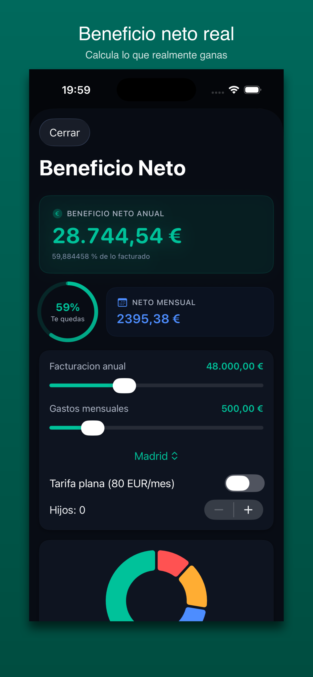 Calculadora de beneficio neto real